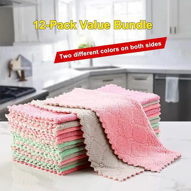 Alt view image 5 of 7 - Microfiber Cleaning Cloth,Microfiber Dish Cloths for Drying Dishes,12Pack