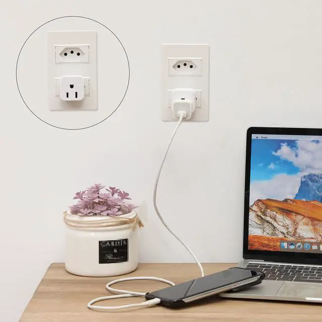 Alt view image 6 of 6 - European Travel Plug Adapter, 2 Pack, Type C, US to Europe Plug Adapter