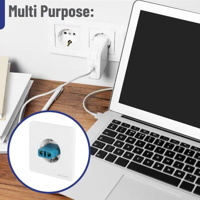 Alt view image 6 of 7 - European Travel Plug Adapter, 3 Pack, US to Europe Plug Adapter Type C, Outlet Converter, USA to Europe, Italy, Spain, Germany, France, EU