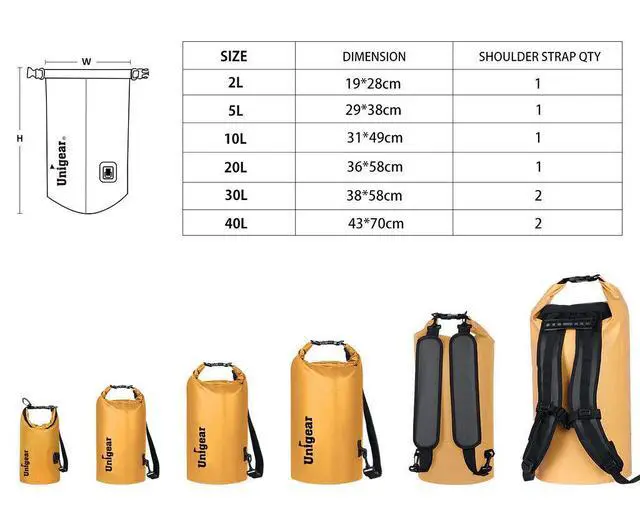 Alt view image 3 of 7 - Waterproof Bags/Waterproof Bags/Dry Bag (2L/5L/10L/20L/30L/40L) for Outdoor Activities and Water Sports, Camping, Boating, Kayaking, Fishing with Waterproof Phone Pouch, Pale Yellow, 5l, Dry