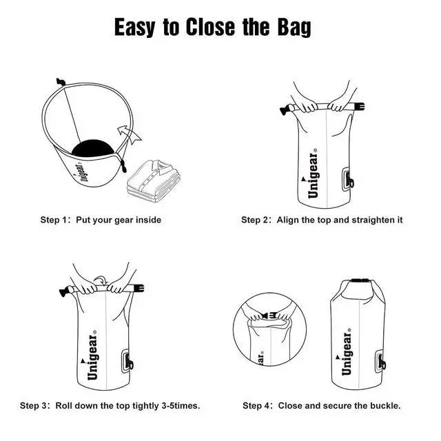 Alt view image 5 of 7 - Waterproof Bags/Waterproof Bags/Dry Bag (2L/5L/10L/20L/30L/40L) for Outdoor Activities and Water Sports, Camping, Boating, Kayaking, Fishing with Waterproof Phone Pouch, Pale Yellow, 5l, Dry