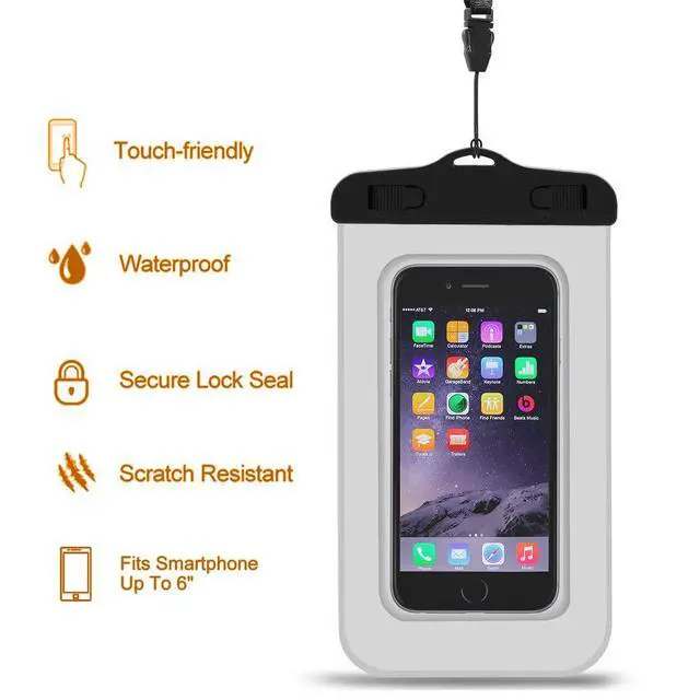 Alt view image 7 of 7 - Waterproof Bags/Waterproof Bags/Dry Bag (2L/5L/10L/20L/30L/40L) for Outdoor Activities and Water Sports, Camping, Boating, Kayaking, Fishing with Waterproof Phone Pouch, Pale Yellow, 5l, Dry