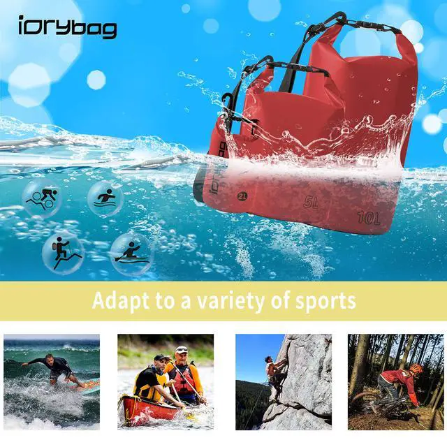 Alt view image 5 of 6 - Dry Bag for Kayaking Waterproof 2L/5L/10L/15L/20L, Small Dry Sack Waterproof Bag for Boating