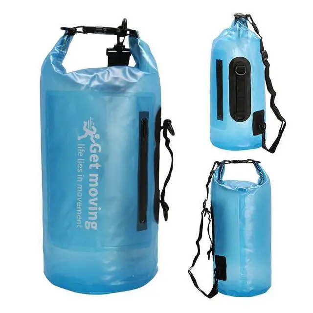 Alt view image 3 of 4 - Dry Bag Waterproof,10L Lightweight Dry Storage Bag Backpack for Kayaking, Boating, Fishing, Swimming and Camping-Blue