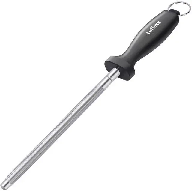 Main image of Professional 12-Inch Knife Sharpening Rod, High-Carbon honing rod to Sharpen the Knife Quickly, Perfect Knife Sharpener for Chefs and Home Cooks, Easy to Use & Sturdy