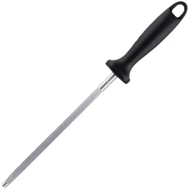 Main image of Kitchen Knife Sharpener Rod-13 Inches Professional Carbon Steel Knife Sharpening Honing Rod with Hanging Holes for Household, Chef, Daily Maintenance 1pcs