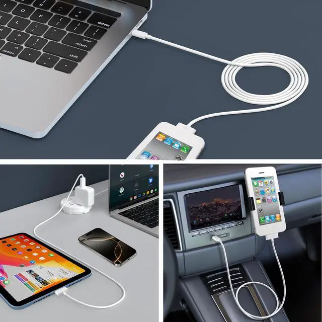 Alt view image 6 of 7 - USB C to 30 Pin Cable for iPhone 4, 3.3 Feet Type-C to 30-Pin Charging Cord