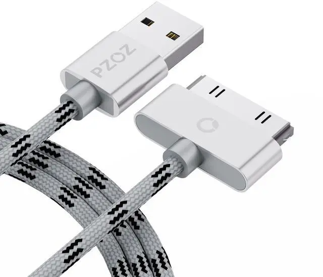 Main image of 30 Pin Cable for iPhone 4s/4/3G/3Gs, USB Charging and Charger Cable Sync Connector Data Cable for iPhone 4/ 4s, Old iPad 3/2/1 Generations,iPod Classic Touch Nano (3.3 Feet) (Gray)