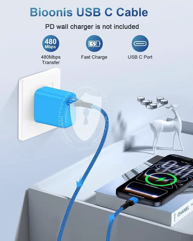 Alt view image 5 of 7 - USB to USB C Cable for Apple Carplay, 3Ft USBC Car Play Cord for i Phone 17