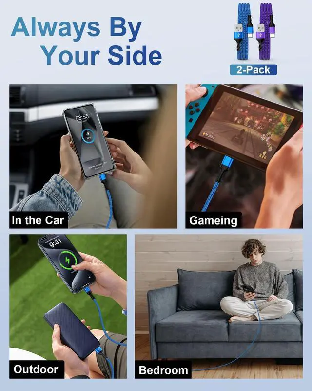Alt view image 6 of 7 - USB to USB C Cable for Apple Carplay, 3Ft USBC Car Play Cord for i Phone 17