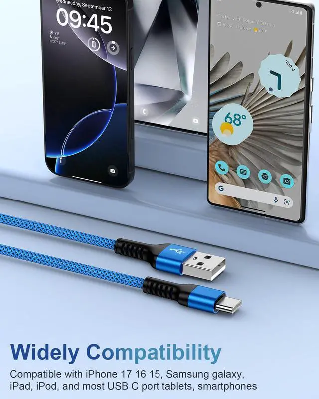 Alt view image 7 of 7 - USB to USB C Cable for Apple Carplay, 3Ft USBC Car Play Cord for i Phone 17