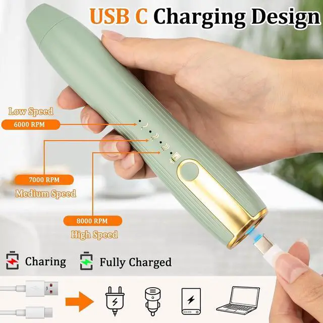 Alt view image 6 of 7 - Frother Wand Rechargeable USB-C Milk Frother Handheld Mixer Electric with 2 Whisk Heads, 3 Speeds Adjustable Coffee Drink Mixer with Stand for Lattes, Matcha, Hot Chocolate, Egg, Matcha(Green)
