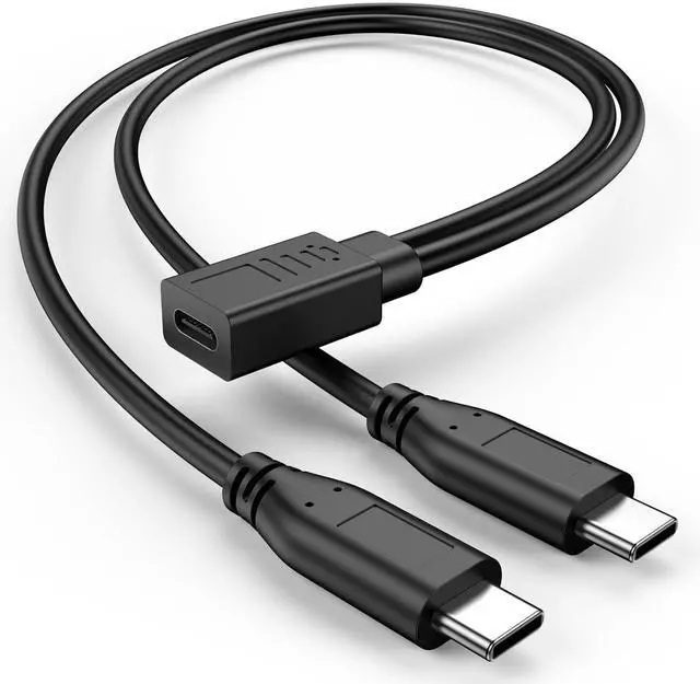 Main image of USB C Splitter 1 in 2 Out, USB Type C Splitter, USB C Female to Dual Type C Male Port Power Charging Cable (Only for Charging, Can't Transmit Data)