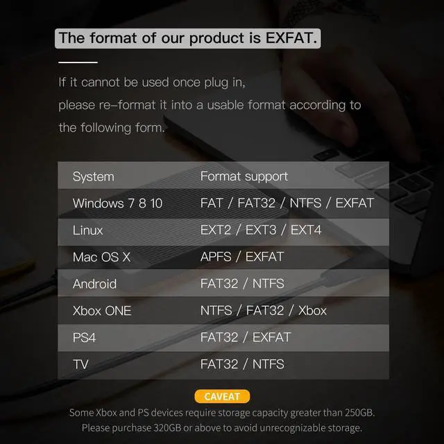 Alt view image 3 of 7 - 500GB Ultra Slim Portable External Hard Drive HDD-USB 3.0 | for PC, Mac, Laptop, PS4, Xbox one, Xbox 360-(Black)