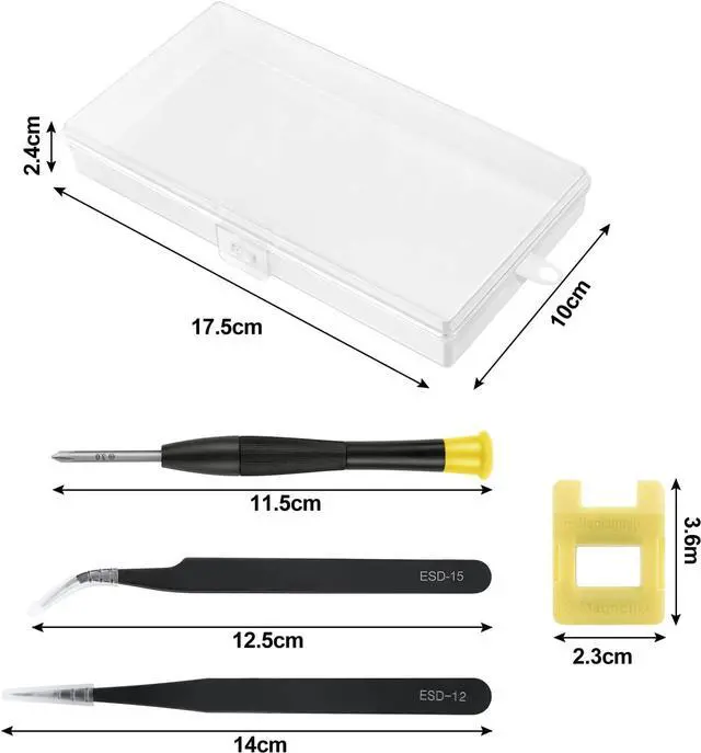 Alt view image 6 of 7 - Ainiv Mini Precision Screwdriver Set, 18PCS Small Magnetic Screwdriver | with Tweezers & Magnetizer Flathead Phillips Pentalobe Torx Star Screwdriver Kit Tool for Repairing Eyeglass Phone Watch