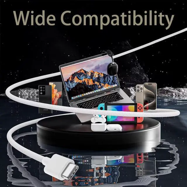 Alt view image 2 of 5 - Car CarPlay USB A to USB C Woven Cable for iPhone 17 Air 16 15 Pro Max-3 Ft | Car Charger Cable for Apple CarPlay for iPhone USB C Charging Cord, iPad Pro, iPad Air 4/5th, Mini 6th Car Braided Wire