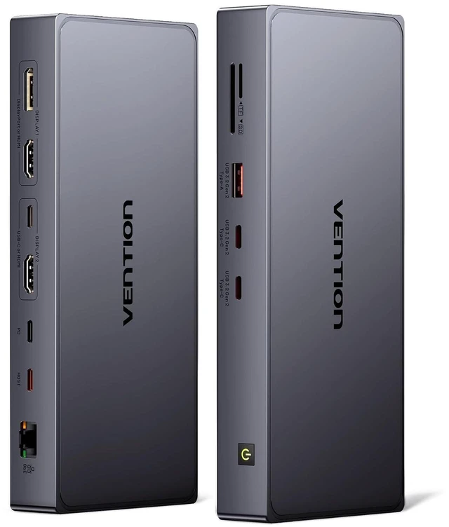 Main image of 11-in-1 DisplayLink Docking Station 3 Monitors with USB 3.2 A/C for MacBook/Dell/HP,USB C Laptop Docking Station Dual Monitor,4K@60Hz HDMI,DP,PD 100W, RJ45,SD/TF with USB-C Cable