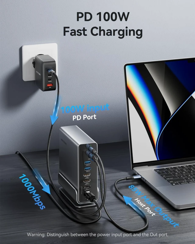 Alt view image 5 of 7 - 15-in-1 Laptop Docking Station Dual Monitor, 360° Roatable Triple Monitor Docking Station with 2 * 4K HDMI and 1*DP, PD 100W Charging for Laptop, 10Gbps USB Port Transfer, RJ45, Audio, SD/TF