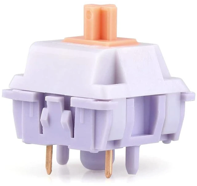 Main image of Wisteria Tactile Mechanical Keyboard Switches Set, 5 Pin Factory Lubed 100 Pieces Switch, with POM PTFE Stem, 20.4mm Spring, Compatible with MX Keycaps for Gaming Keyboard DIY