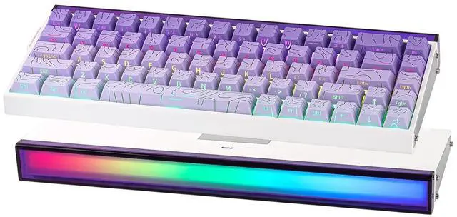 Main image of Aula Hero 68 HE Wired Magnetic Gaming Keyboard, 0.01mm Adjustable Actuation, Rapid Hall Effect Switch, 8kHz Polling, 5-Layer Sound Dampening, RGB Box & Backlight (Purple)