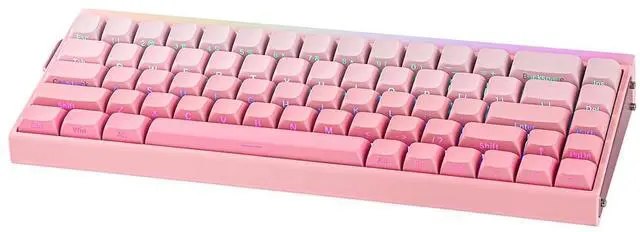 Alt view image 3 of 7 - Aula Hero 68 HE Wired Magnetic Gaming Keyboard, 0.01mm Adjustable Actuation, Rapid Hall Effect Switch, 8kHz Polling, 5-Layer Sound Dampening, RGB Box & Backlight (Pink)