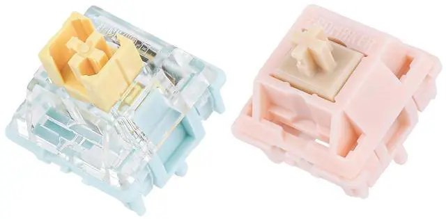 Main image of 35pcs Sea Salt Silent Mechanical Keyboard Switches Set + 35pcs Nude Rosa 40gf Silent Gaming Keyboard Switches