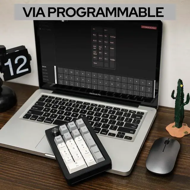 Alt view image 7 of 7 - F65 65% Wireless Mechanical Keyboard+EK21 VIA Gasket Number Pad with 1000mAh Battery