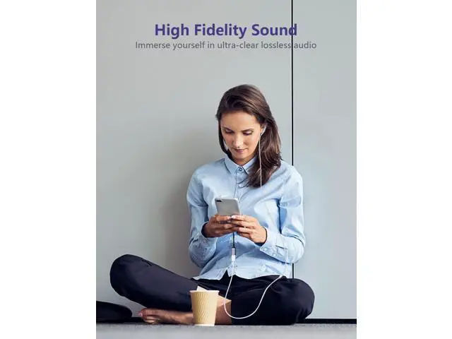 Alt view image 5 of 7 - USB C to Lightning Audio Adapter Cable USB Type C Male to Lightning HiFi Audio Female Headphones Converter Fit with iPhone 15 iPad Pro/Air MacBook Galaxy S23 S22 Pixel 7 6 (Not for Charge&Data)