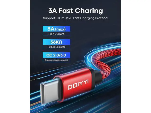 Alt view image 2 of 6 - Long USB C Cable 10 ft 3-Pack USB to USB C Cable 10ft Fast Charging USBA to USBC Charger 10 ft Cord Braided for iPhone 16e 16/16 Plus/16 Pro/16 Pro Max/iPhone 15 Series LG