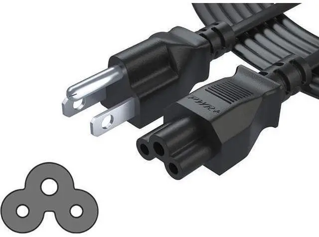 Main image of New Extra Long 12Ft 3 Prong AC Laptop Power Cord Cable for Dell IBM HP Compaq Asus Sony Toshiba Lenovo Acer Gateway MSI Notebook Computer Charger Pwr: IEC-60320 IEC320 C5 to NEMA 5-15P