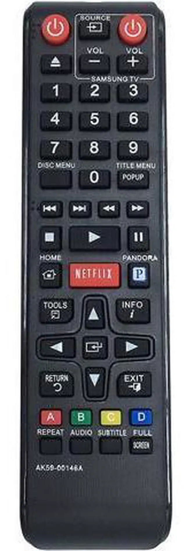 Main image of AK59-00146A Replace Remote for Samsung BLU-RAY Player BDE5300 BDE5300/ZA BDE5400 BDE5400/ZA BDEM53 BDE5900 BD-EM53/ZA BDEM53C BD-EM53C BD-EM59C BD-EM59C/ZA BD-ES6000 BDE5400/ZA