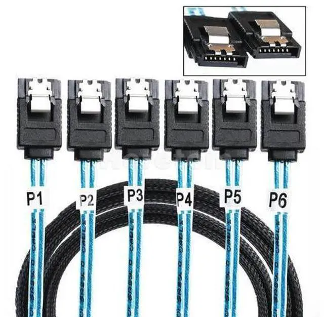Main image of FOR SATA 3.0 III 6Gbps SAS Cable for Server SATA 7 Pin to SATA 7 Pin Data Cable Breakout Cable Hard Drive Splitter Cable