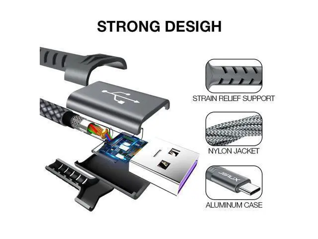 Alt view image 2 of 4 - Type C Cable USB C 5A Cable for P40 Pro Mate 30 P30 40W Fast Charging C Usb Cable USB C Charger Cable