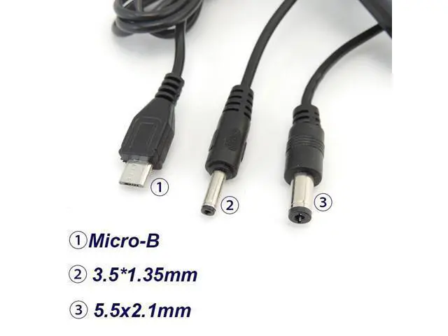 Alt view image 4 of 6 - USB A male 5V to 4.2V DC 5.5x2.1mm 3.5x1.35mm mirco USB Charge Line 1A Converter Power Charging Cable L1(USB to Micro-B)