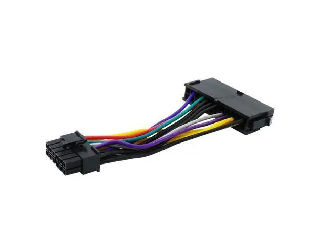 Alt view image 2 of 4 - 14cm 24Pin To 12Pin Power Cable ATX 24-Pin Female To 12-Pin Male PSU Converter Adapter For Acer Q87H3 18AWG Computer Accessories