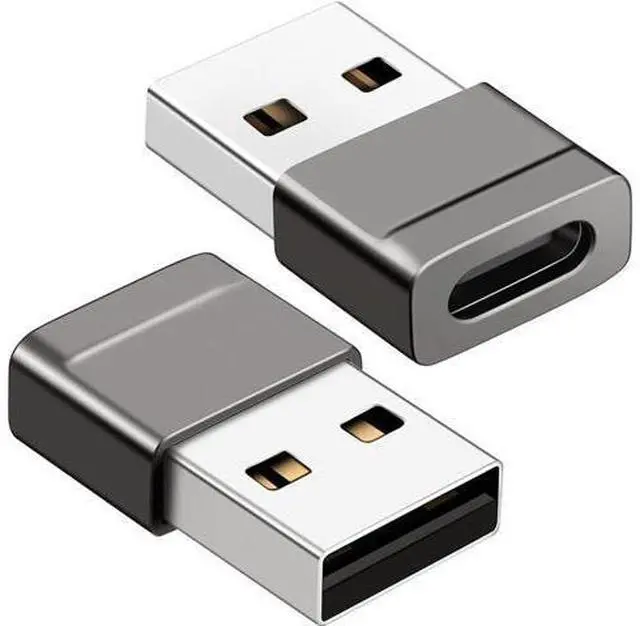 Main image of - Pack of 2 USB C to USB Adapter - Travel Essentials USB C Female to USB Male Adapter Cable Converter - 2.0 Amps High Speed Data Transfer - Compatible with iPhone iPad Google Pixel Samsung