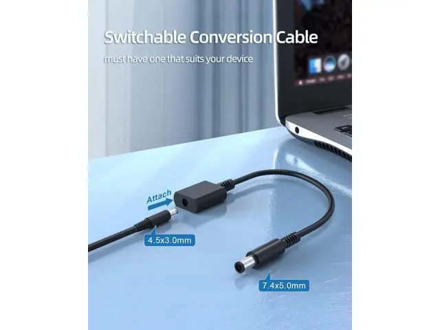 Alt view image 4 of 7 - Charger for Laptop Charger 65W 45W Compact Design for All Round Connectors (UL Safety Certified)
