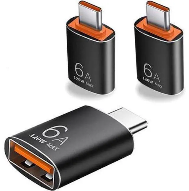 Main image of USB C to USB Adapter (3 Pack) USB C Adapter Type C to USB 3.1 OTG Adapter for Smartphones Laptops Tablets Compatible with MacBook Pro Samsung Galaxy S20 S21 S22 and More Type C Devices