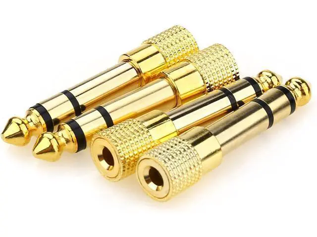 Alt view image 2 of 7 - 4PCS 1/4 to (1/8) 3.5mm Stereo Headphone Adapters for Audio Connector 3.5mm Female to 6.35mm Male Jack Plug Stereo Adapter for Headphone Adapte