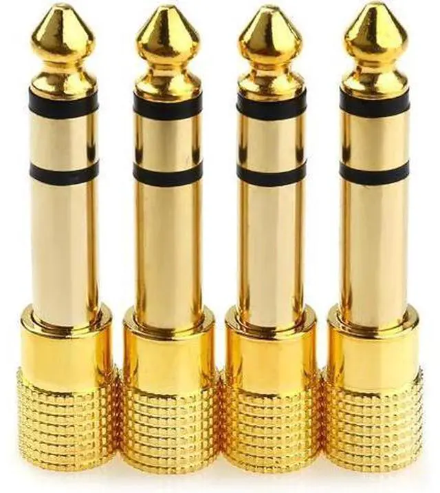Main image of 4PCS 1/4 to (1/8) 3.5mm Stereo Headphone Adapters for Audio Connector 3.5mm Female to 6.35mm Male Jack Plug Stereo Adapter for Headphone Adapte