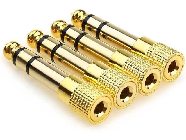 Alt view image 7 of 7 - 4PCS 1/4 to (1/8) 3.5mm Stereo Headphone Adapters for Audio Connector 3.5mm Female to 6.35mm Male Jack Plug Stereo Adapter for Headphone Adapte