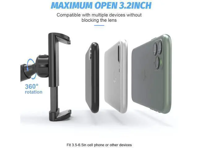 Alt view image 3 of 7 - Stainless Steel Gooseneck Cell Phone Holder, Universal 360° Flexible Mobile Phone Stand | Lazy Arm Holder Clamp Mount Bracket Bed Dock for 11 Pro Max Xs X XR 8 Plus S20 S10 Note 20 Note 10