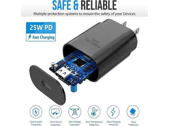 Alt view image 3 of 7 - for Samsung Charger Fast Charging Cord 2-Pack Type C Fast Charger 25W USB C Charger Compatible with Samsung Galaxy A16 A15 A55 C55 S25 S25+ S24 S23 S22 S21 S20 Plus/Ultra/FE/Z Fold/Z Flip/Galaxy Tab