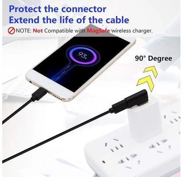Alt view image 3 of 7 - 90 Degree USB C to USB A Adapter Right Angle & Left Angle USB A 3.0 Male to USB Type C 3.1 Female Connector for Laptops Wall Chargers Power Banks(2-Pack)