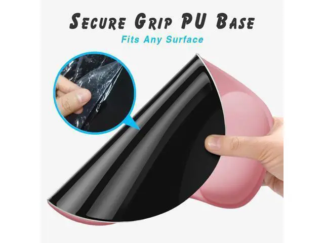 Alt view image 5 of 7 - Office Mousepad with Gel Wrist Support - Ergonomic Gaming Desktop Mouse Pad Wrist Rest - Design Gamepad Mat Rubber Base for Laptop Computer -Silicone Non-Slip Special-Textured Surface (01Pink)
