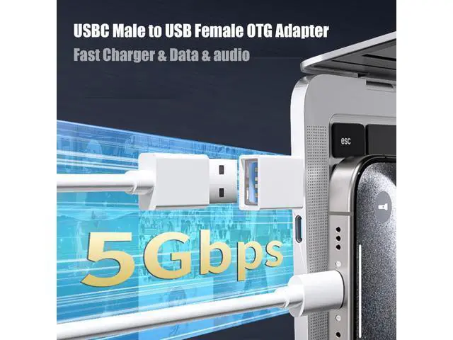 Alt view image 3 of 4 - 4 Pack USBc Male to USBa Female Adapter OTG Converter with 5/10 Gbps High Speed Data Transfer USB to USBC Adapter Compatible with iWatch iPhone 16/15 MacBook etc.