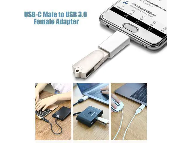 Alt view image 4 of 4 - 4 Pack USBc Male to USBa Female Adapter OTG Converter with 5/10 Gbps High Speed Data Transfer USB to USBC Adapter Compatible with iWatch iPhone 16/15 MacBook etc.