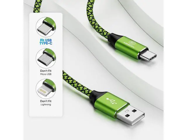 Alt view image 3 of 6 - USB Type C Cable 5-Pack 10ft USB A to Type C Cable 10 Feet Extra Long Fast Charging Type C Cord Phone Charger for Galaxy S10 S9 S8 Note 9 8 10 LG G8 G7 G6 V30 G8 G7