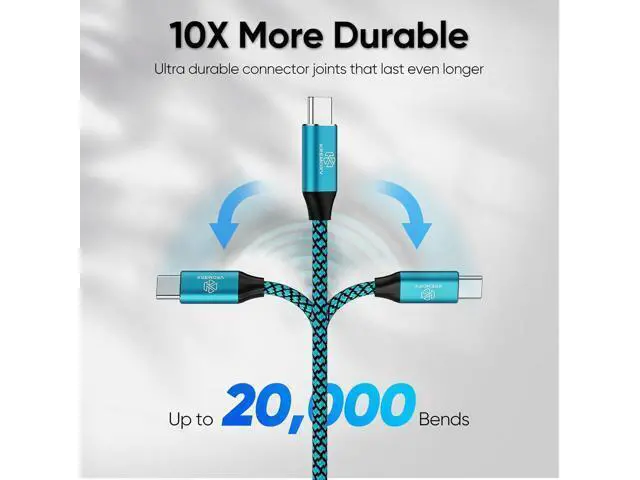 Alt view image 2 of 6 - USB Type C Cable 5-Pack 10ft USB A to Type C Cable 10 Feet Extra Long Fast Charging Type C Cord Phone Charger for Galaxy S10 S9 S8 Note 9 8 10 LG G8 G7 G6 V30 G8 G7