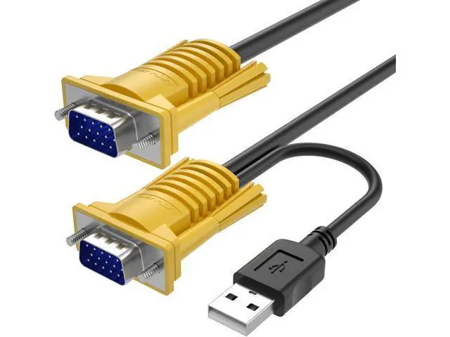 Alt view image 7 of 7 - MT-VIKI 2-in-1 USB VGA KVM Cable 1.8m (6ft) for USB KVM Switch VGA